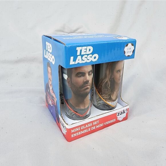 Ted Lasso Shot Glasses-Set of 4, new - Picture 1 of 5